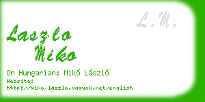laszlo miko business card