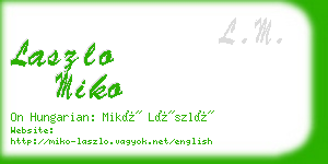 laszlo miko business card
